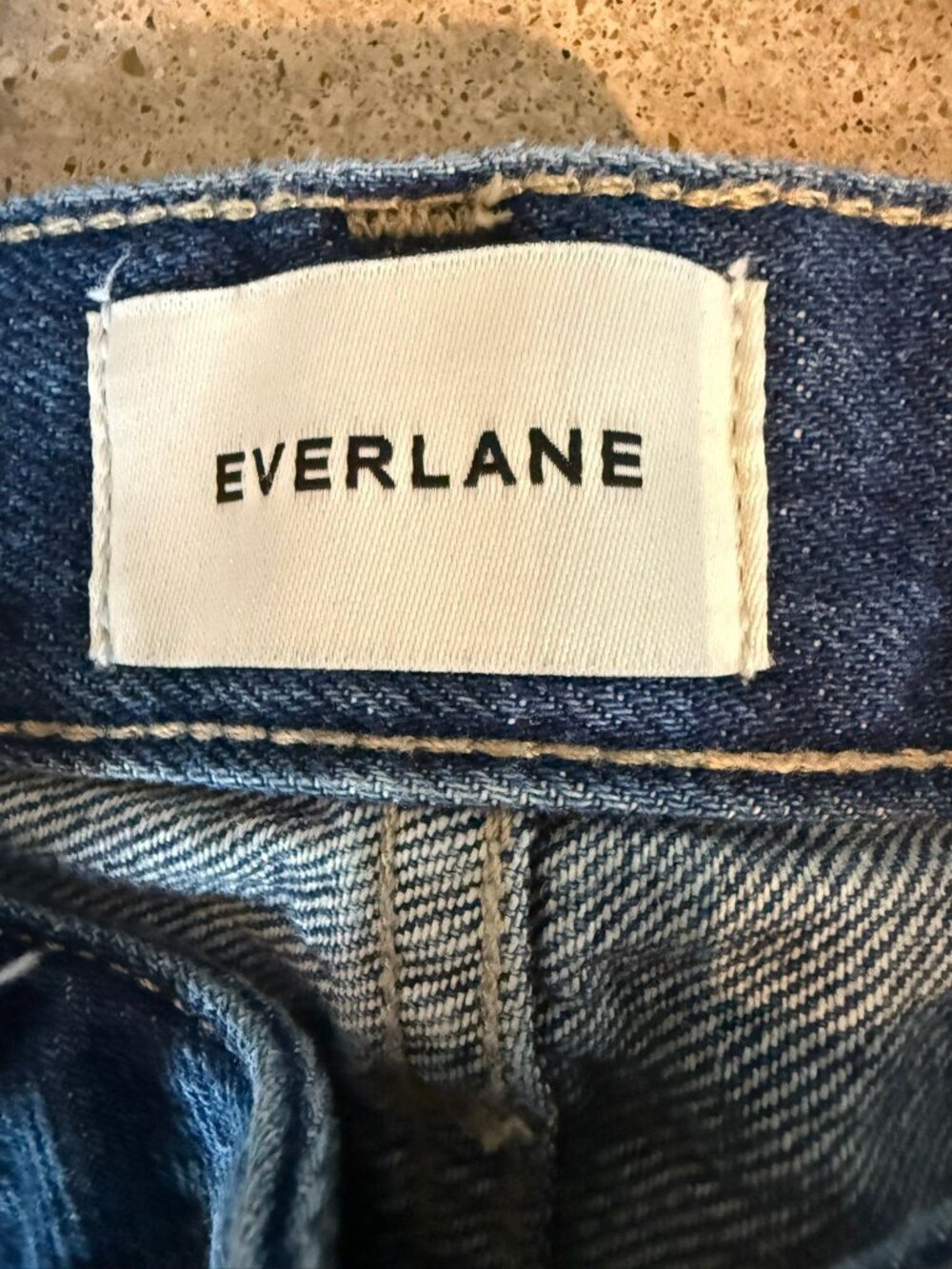 Everlane 27 Regular Organic Cotton Barrel Leg Jeans Dark Wash High Rise Wide Leg - Picture 6 of 10